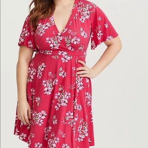 Pink floral dress